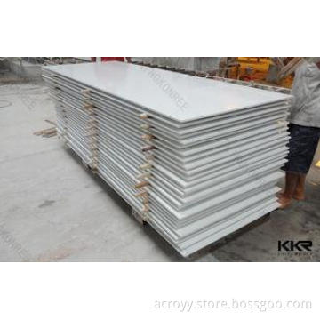 White Composite Acrylic Solid Surface Stone Resin Slabs Bri